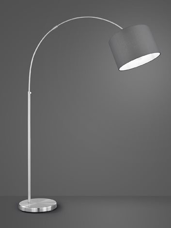 461100111 Trio Hotel, oblouková stojací lampa z šedého textilu, 1xE27 max. 60W, výška 150-215cm 2