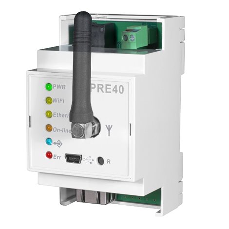PRE40 Převodník ETH/WIFI-RS232 na DIN lištu 1