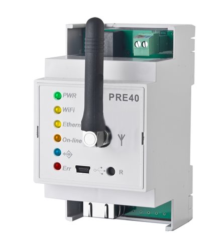 PRE40 Převodník ETH/WIFI-RS232 na DIN lištu 4