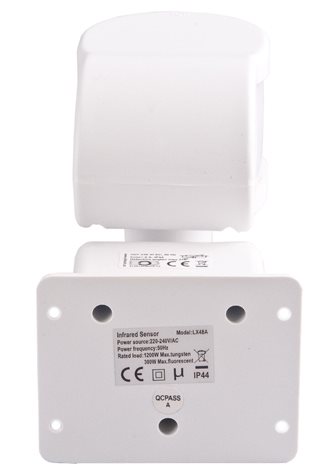 LX48A-černá Pohybové čidlo IP44 3