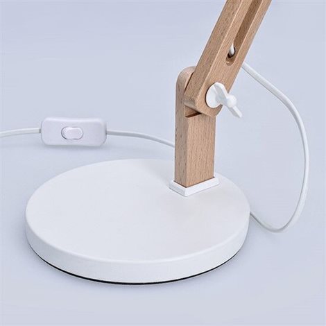 WO57-W Stolní lampa Falun, E27, bílá 4