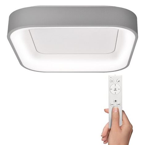 WO769-G LED stropní světlo čtvercové Treviso, 48W, 2880lm, stmívatelné, dálkové ovládání 1