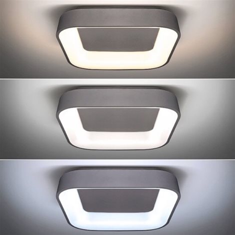 WO769-G LED stropní světlo čtvercové Treviso, 48W, 2880lm, stmívatelné, dálkové ovládání 4