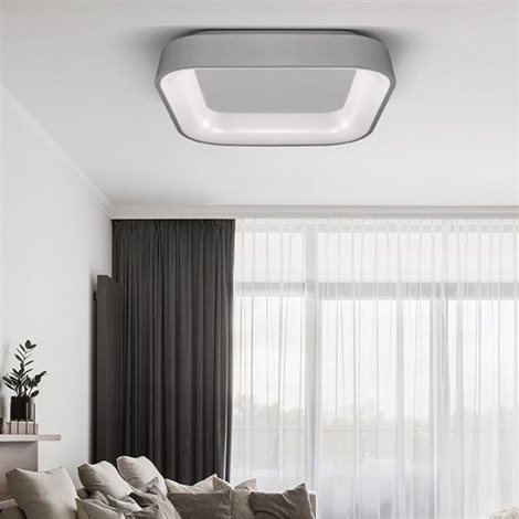 WO769-G LED stropní světlo čtvercové Treviso, 48W, 2880lm, stmívatelné, dálkové ovládání 5