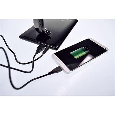 WO37-B LED stolní lampička stmívatelná, 12W, volba teploty světla, černý lesk 4