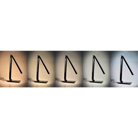 WO37-B LED stolní lampička stmívatelná, 12W, volba teploty světla, černý lesk 8
