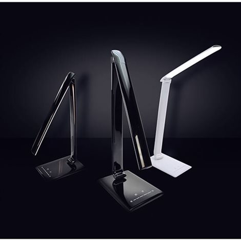 WO37-B LED stolní lampička stmívatelná, 12W, volba teploty světla, černý lesk 9