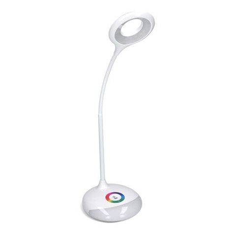 WO44 LED stolní lampička nabíjecí, 5W, RGB podsvícení, stmívatelná, USB napájení 4