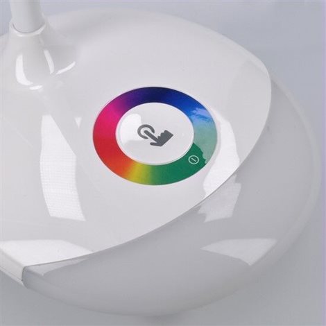 WO44 LED stolní lampička nabíjecí, 5W, RGB podsvícení, stmívatelná, USB napájení 7