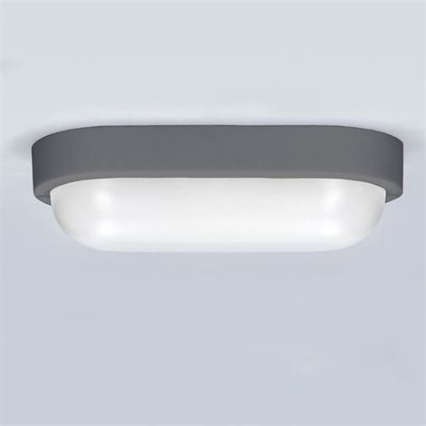 WO744-G LED venkovní osvětlení oválné, 13W, 910lm, 4000K, IP54, 21cm, šedá barva 6