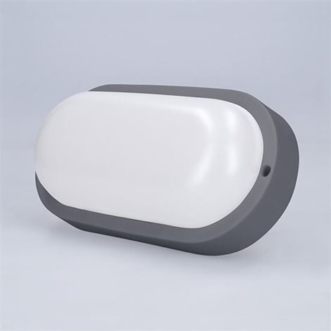 WO744-G LED venkovní osvětlení oválné, 13W, 910lm, 4000K, IP54, 21cm, šedá barva 7