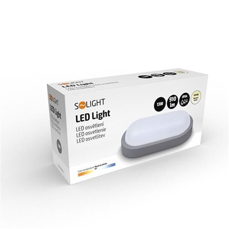 WO744-G LED venkovní osvětlení oválné, 13W, 910lm, 4000K, IP54, 21cm, šedá barva 9