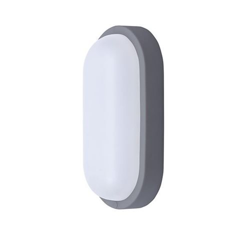 WO744-G LED venkovní osvětlení oválné, 13W, 910lm, 4000K, IP54, 21cm, šedá barva 1