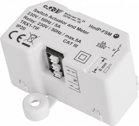HmIP-FSM Spínací akční člen s měřením - 5A, skrytá montáž 7