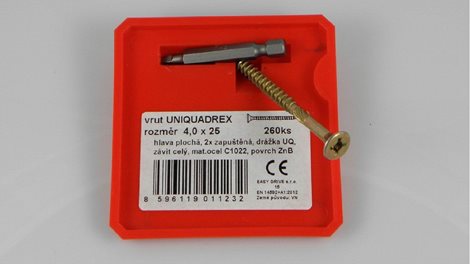 Deskovrut 4,0 x 70 UQ 2/3 ZnŽl Q - box 90ks 3