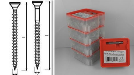 Deskovrut 4,0 x 70 UQ 2/3 ZnŽl Q - box 90ks 1