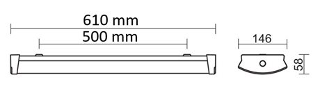 BELTR LED 2.2ft 3200/840 LED svítidlo přisazené 9