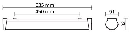 BELTR LED TUBE 1x60 Svítidlo interiérové přisazené provedení bez LED trubic 230V AC 7,6W IP40 5