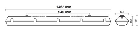 FUTURA 2.5ft PC Al 11000/840 ML Svítidlo průmyslové LED 2x5500lm 64,7W IP66 multilumen 12