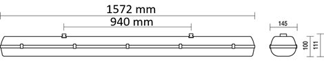 PRIMA LED Ex 2.5ft PCc 8000/840 Svítidlo průmyslové LED 2x4000lm 54W IP66 9