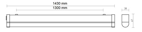 SB LED 1.5ft 5500/840 Svítidlo interiérové LED 1x5500lm 36,7W IP20 6