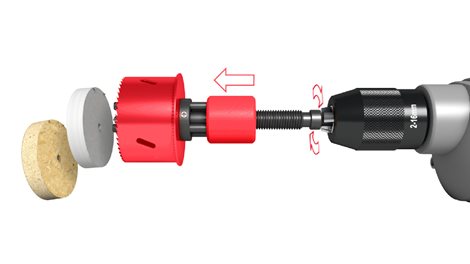 P794 Vykružovací korunka s automatickým vysunutím jádra 2