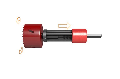 P794 Vykružovací korunka s automatickým vysunutím jádra 1