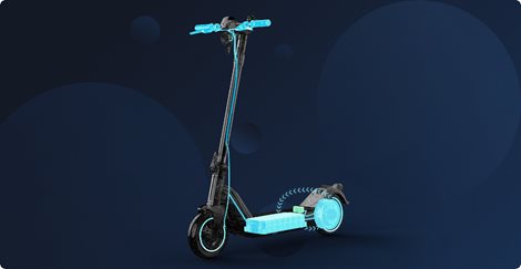NIU KQi3 Pro Black Smart elektrická skládací koloběžka 9
