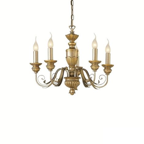 FIRENZE SP5 závěsné svítidlo 5x E14 40W bez zdroje 55cm IP20, zlatá 2