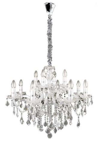 FLORIAN SP12 závěsné svítidlo 12x E14 40W bez zdroje 72cm IP20, chromové 2