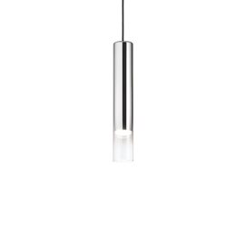 LOOK SP1 SMALL závěsné svítidlo 1x GU10 LED 7W 610lm 3000K 40x6cm IP20, kouřově chromové