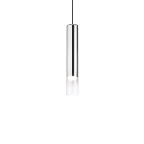 LOOK SP1 SMALL závěsné svítidlo 1x GU10 LED 7W 610lm 3000K 40x6cm IP20, kouřově chromové