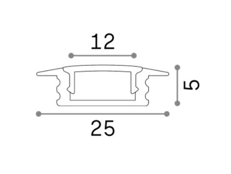 SLOT RECESSED TRIM zápustný profil 12x5mm 2m, bílý 4