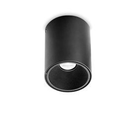 NITRO přisazené LED svítidlo 15W 1350lm 3000K 9cm kulaté IP20, černé 