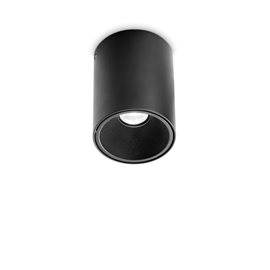 NITRO přisazené LED svítidlo 10W 1100lm 3000K 8cm kulaté IP20, černé