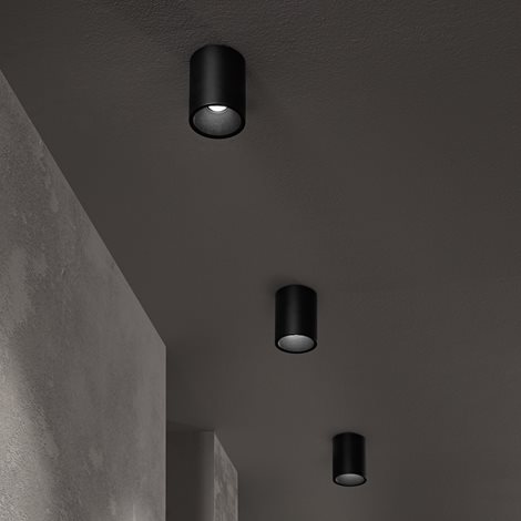 NITRO přisazené LED svítidlo 10W 1100lm 3000K 8cm kulaté IP20, černé 2