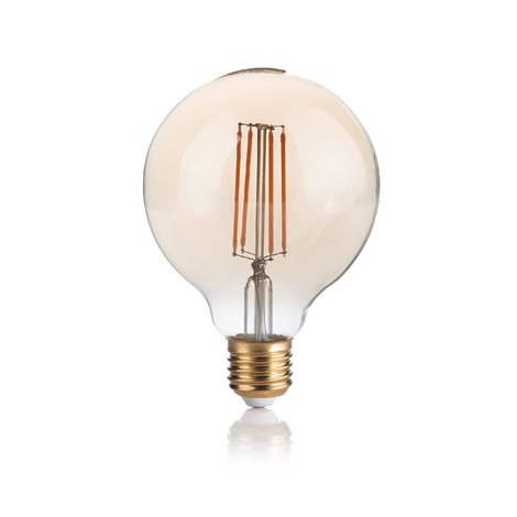 LAMPADINA VINTAGE GLOBO LED filamentová žárovka E27 4W 330lm 2200K stmívatelná, jantarová