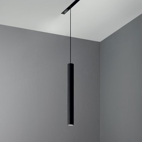 EGO PENDANT TUBE lištové LED závěsné svítidlo 12W 1000lm 3000K On-Off 30° IP20, černé 2
