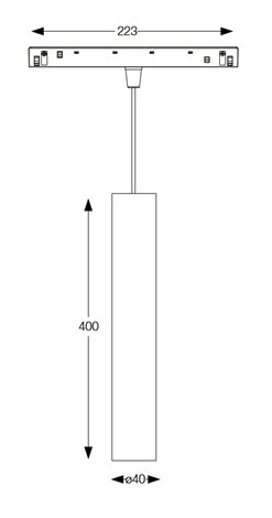EGO PENDANT TUBE lištové LED závěsné svítidlo 12W 1000lm 3000K On-Off 30° IP20, černé 7