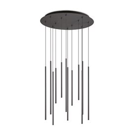 FILO SP12 závěsné LED svítidlo 25W 3150lm 3000K Ø60cm IP20, černé