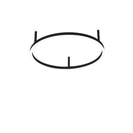 ORACLE SLIM přisazené LED svítidlo 32W 3150lm 3000K 50cm kulaté IP20, černé
