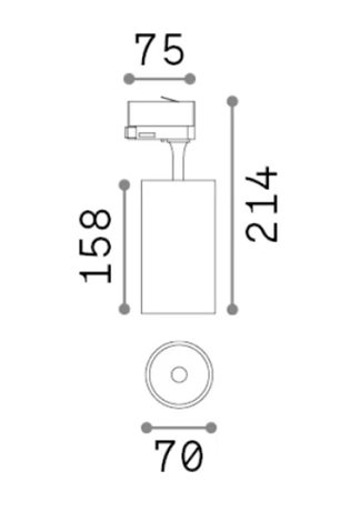 FOX lištové bodové svítidlo LED 25W 3050lm 4000K On-Off 35° CRI80 IP20, černé 6