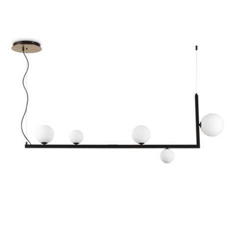 BIRDS SP5 závěsné svítidlo 5x G9 LED 3W 370lm 3000K 135,5cm IP20, černé/mosazné 1