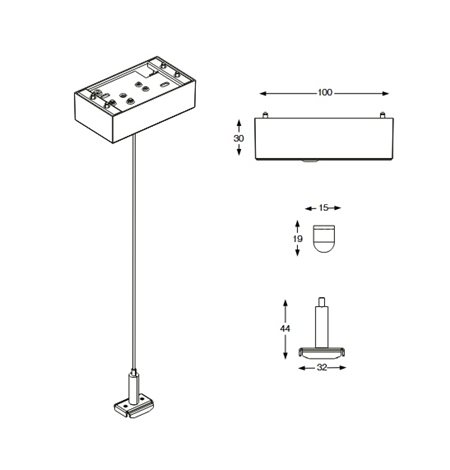EGO KIT SINGLE STEEL CABLE 2 MT + BK CEILING CUP 4