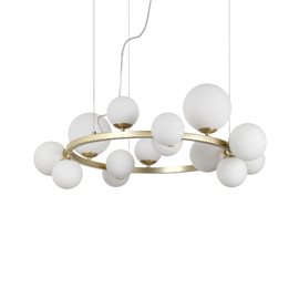 PERLAGE SP14 závěsné svítidlo 14x G9 LED 3W 370lm 3000K 85cm IP20, mosazné