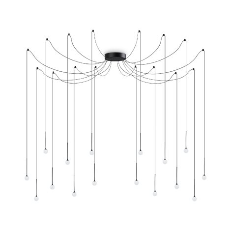 LUCCIOLA SP16 závěsné LED svítidlo 16W 1150lm 3000K IP20, černé