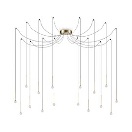 LUCCIOLA SP16 závěsné LED svítidlo 16W 1150lm 3000K IP20, mosazné