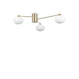 HERMES PL3 stropní přisazené svítidlo 3x G9 LED 3W 370lm 3000K 90cm IP20, mosazné