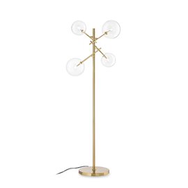 EQUINOXE PT4 stojací lampa 4x G4 LED 2W 160lm 3000K 166cm IP20, mosazné