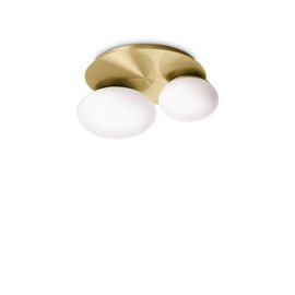 NINFEA PL2 stropní přisazené svítidlo 2x GX53 LED 9W 910lm 3000K 36cm IP20, mosazné